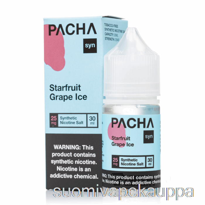 Vape Suomi Tähtihedelmä Rypälejää - Pacha Syn Suolat - 30ml 50mg